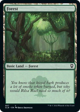 Forest (467) (Commander Legends: Battle for Baldur's Gate) Near Mint Foil - Nick Nack's Full Frontal Attack