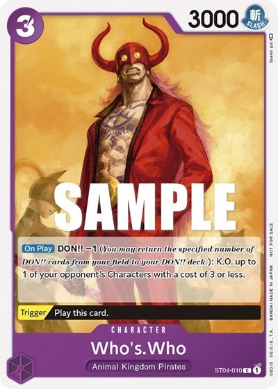 Who's.Who (Tournament Pack Vol. 3) (Participant) (One Piece Promotion Cards) Near Mint - Nick Nack's Full Frontal Attack