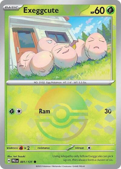 Exeggcute (Poke Ball Pattern) (SV: Prismatic Evolutions) Near Mint Holofoil - Nick Nack's Full Frontal Attack