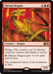 Shivan Dragon (Welcome Deck 2016) Near Mint - Nick Nack's Full Frontal Attack