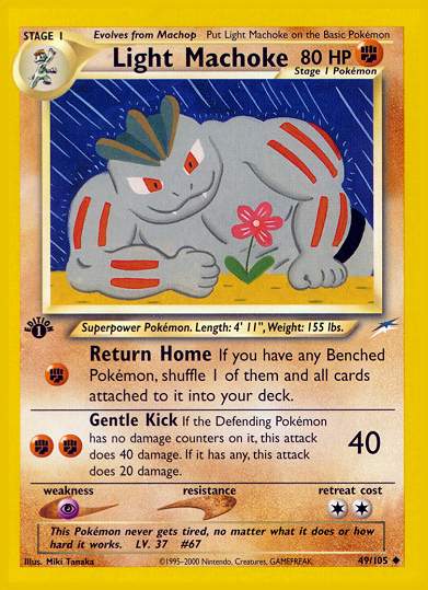Light Machoke (Neo Destiny) Light Play 1st Edition