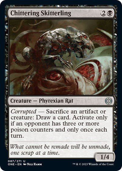 Chittering Skitterling (Phyrexia: All Will Be One) Near Mint - Nick Nack's Full Frontal Attack