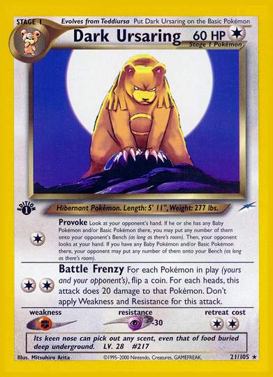 Dark Ursaring (Neo Destiny) Light Play 1st Edition