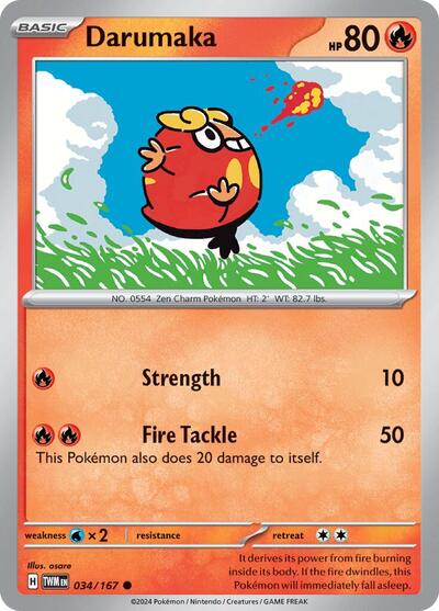 Darumaka (SV06: Twilight Masquerade) Near Mint Reverse Holofoil - Nick Nack's Full Frontal Attack