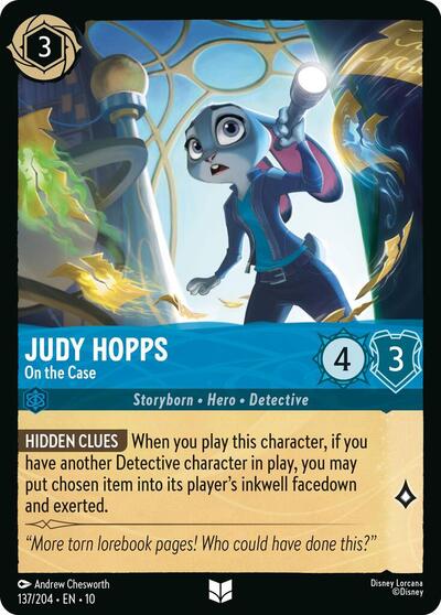 Judy Hopps - On the Case (Whispers in the Well) Near Mint - Nick Nack's Full Frontal Attack