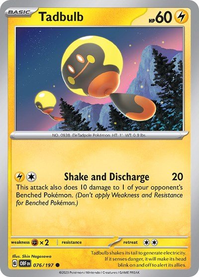 Tadbulb 076 (Scarlet and Violet: Obsidian Flames) Near Mint - Nick Nack's Full Frontal Attack