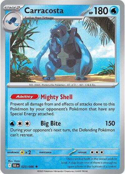 Carracosta (SV: Black Bolt) Near Mint Reverse Holofoil - Nick Nack's Full Frontal Attack