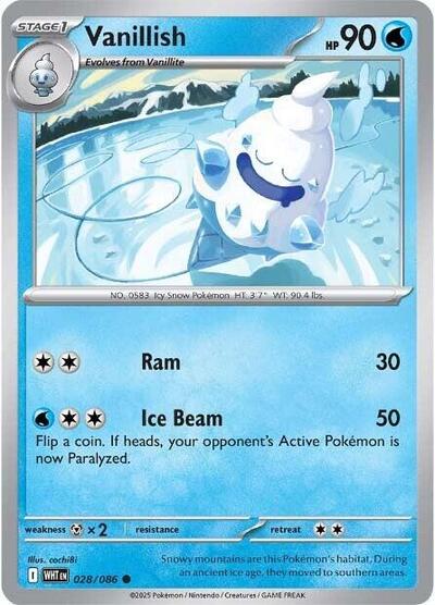 Vanillish (SV: White Flare) Near Mint Reverse Holofoil - Nick Nack's Full Frontal Attack