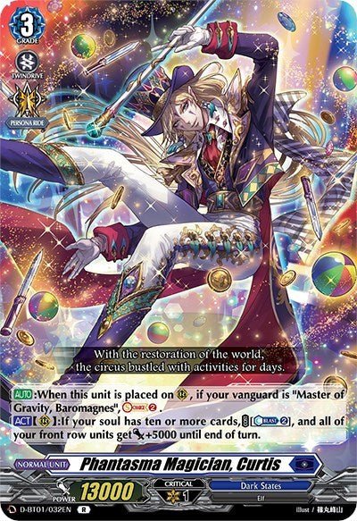 Phantasma Magician, Curtis (Genesis of the Five Greats) Near Mint - Nick Nack's Full Frontal Attack