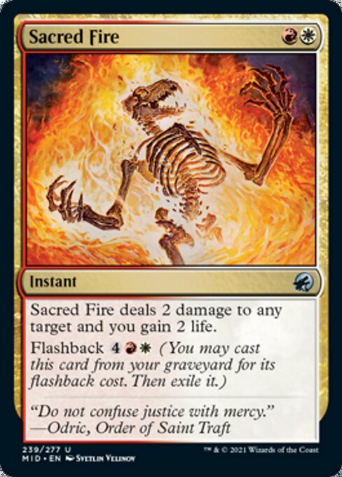 Sacred Fire (Innistrad: Midnight Hunt) Near Mint - Nick Nack's Full Frontal Attack