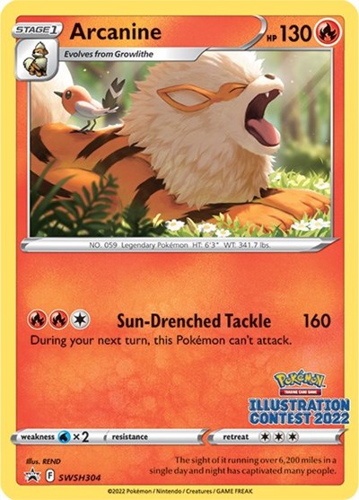 Arcanine (Illustration Contest 2022) (SWSH: Sword & Shield Promo Cards) Near Mint