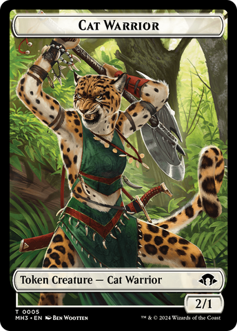 Servo // Cat Warrior Double-Sided Token [Modern Horizons 3 Tokens]