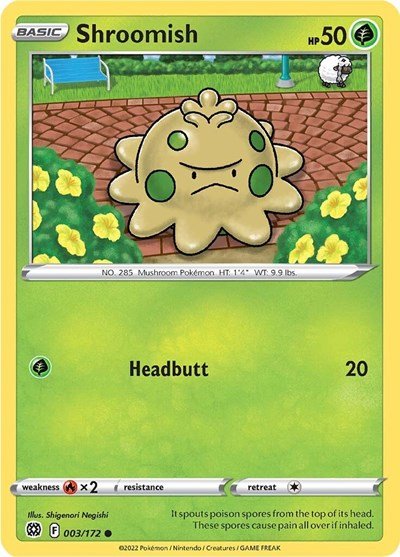 Shroomish (SWSH09: Brilliant Stars) Near Mint - Nick Nack's Full Frontal Attack