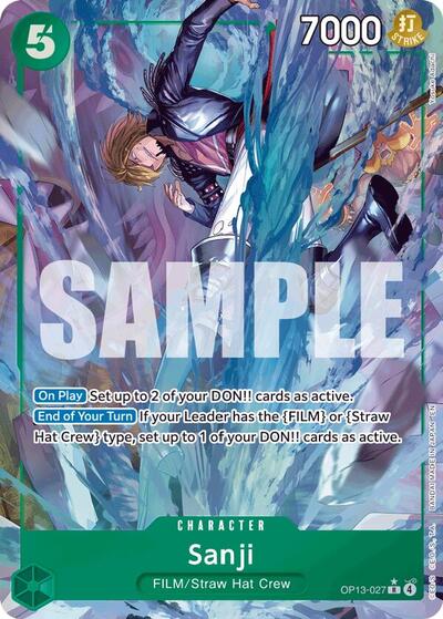 Sanji (Alternate Art) (Carrying On His Will) Near Mint Foil