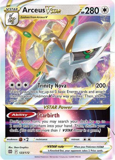 Arceus VSTAR (SWSH09: Brilliant Stars) Near Mint Holofoil