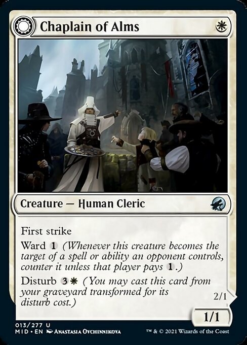 Chaplain of Alms / Chapel Shieldgeist (Innistrad: Midnight Hunt) Near Mint - Nick Nack's Full Frontal Attack