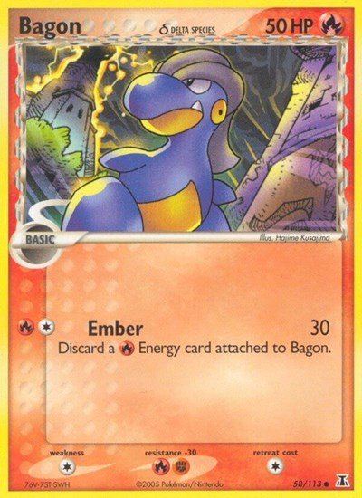Bagon - 058/113 (Delta Species) (Delta Species) Light Play - Nick Nack's Full Frontal Attack