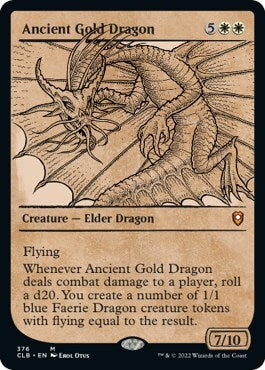 Ancient Gold Dragon (Showcase) (Commander Legends: Battle for Baldur's Gate) Near Mint Foil