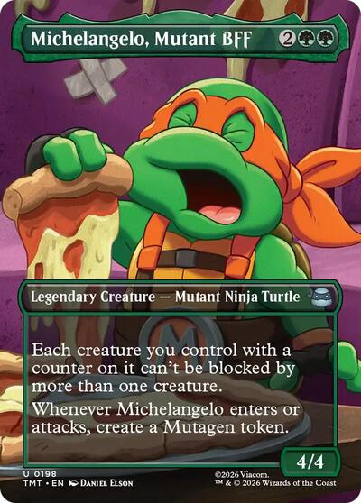 Michelangelo, Mutant BFF (Borderless) (Teenage Mutant Ninja Turtles) Near Mint