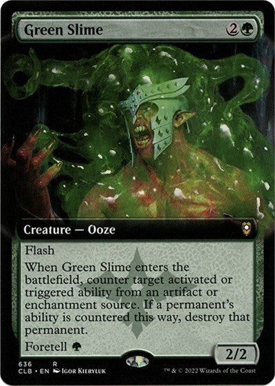 Green Slime (Extended Art) (Commander Legends: Battle for Baldur's Gate) Near Mint