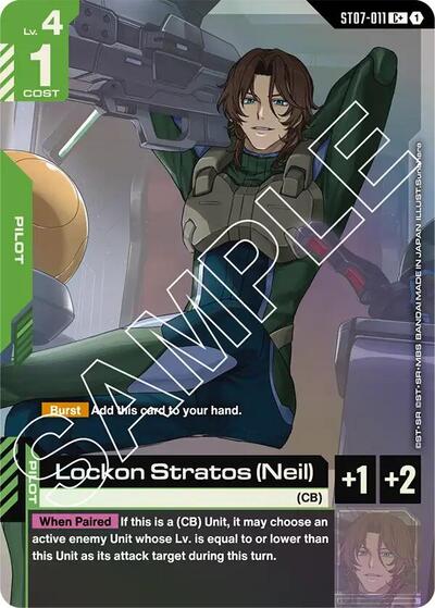 Lockon Stratos (Neil) (C+) (Starter Deck 07: Celestial Drive) Near Mint Holofoil