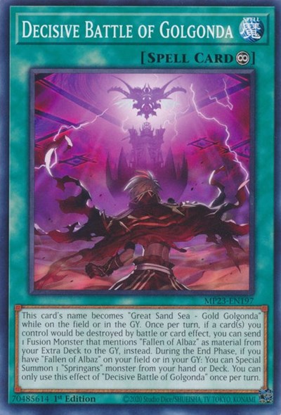 Decisive Battle of Golgonda (25th Anniversary Tin: Dueling Heroes Mega Pack) Light Play 1st Edition