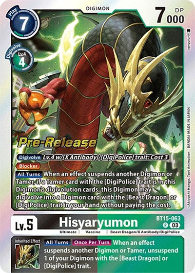 Hisyaryumon (Exceed Apocalypse Pre-Release Cards) Near Mint Foil