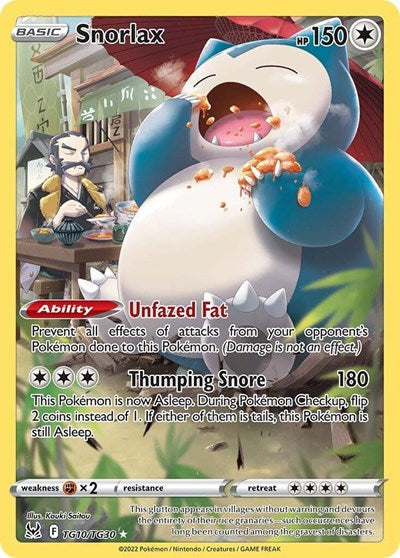 Snorlax (SWSH11: Lost Origin Trainer Gallery) Near Mint Holofoil
