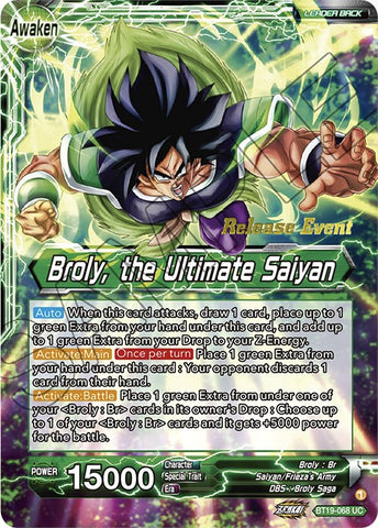 Broly // Broly, the Ultimate Saiyan (Fighter's Ambition Holiday Pack) (BT19-068) [Tournament Promotion Cards]