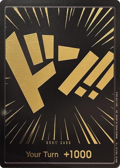 DON!! Card (Black and Gold) (One Piece Promotion Cards) Near Mint Foil