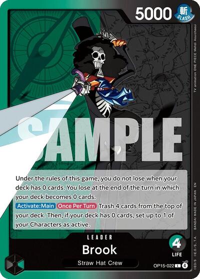 Brook (OP15 - 022) (Adventure on Kami's Island) Near Mint - Nick Nack's Full Frontal Attack