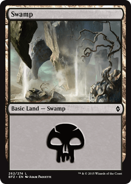 Swamp (262) (Battle for Zendikar) Near Mint - Nick Nack's Full Frontal Attack