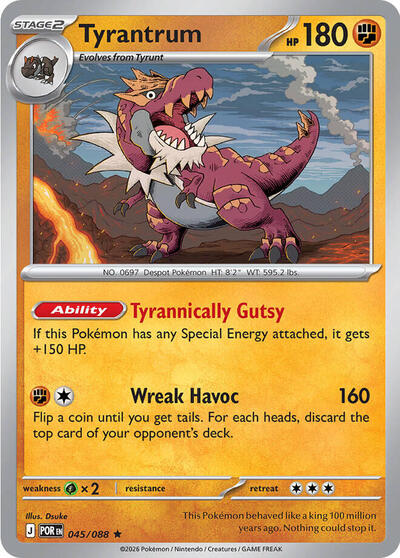 Tyrantrum (ME03: Perfect Order) Near Mint Reverse Holofoil