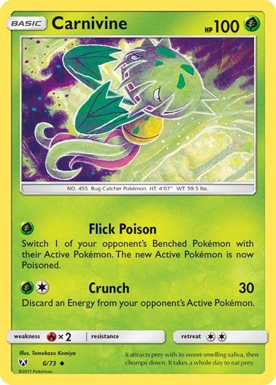 Carnivine (Shining Legends) Near Mint - Nick Nack's Full Frontal Attack