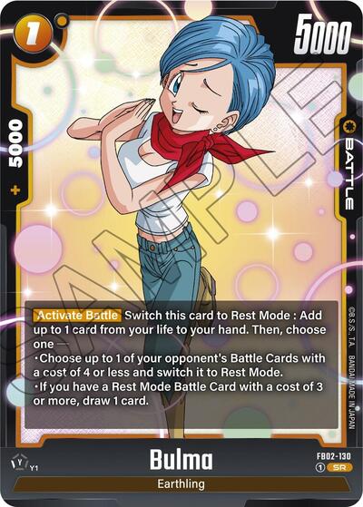 Bulma FB02 - 130 (Blazing Aura) Near Mint Holofoil - Nick Nack's Full Frontal Attack