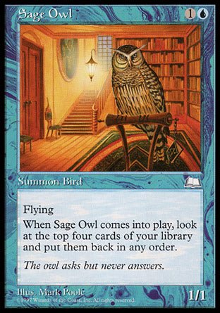 Sage Owl (Weatherlight) Light Play - Nick Nack's Full Frontal Attack