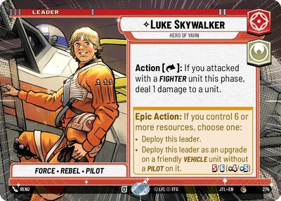 Luke Skywalker Hero of Yavin (Hyperspace) (Jump to Lightspeed) Near Mint - Nick Nack's Full Frontal Attack