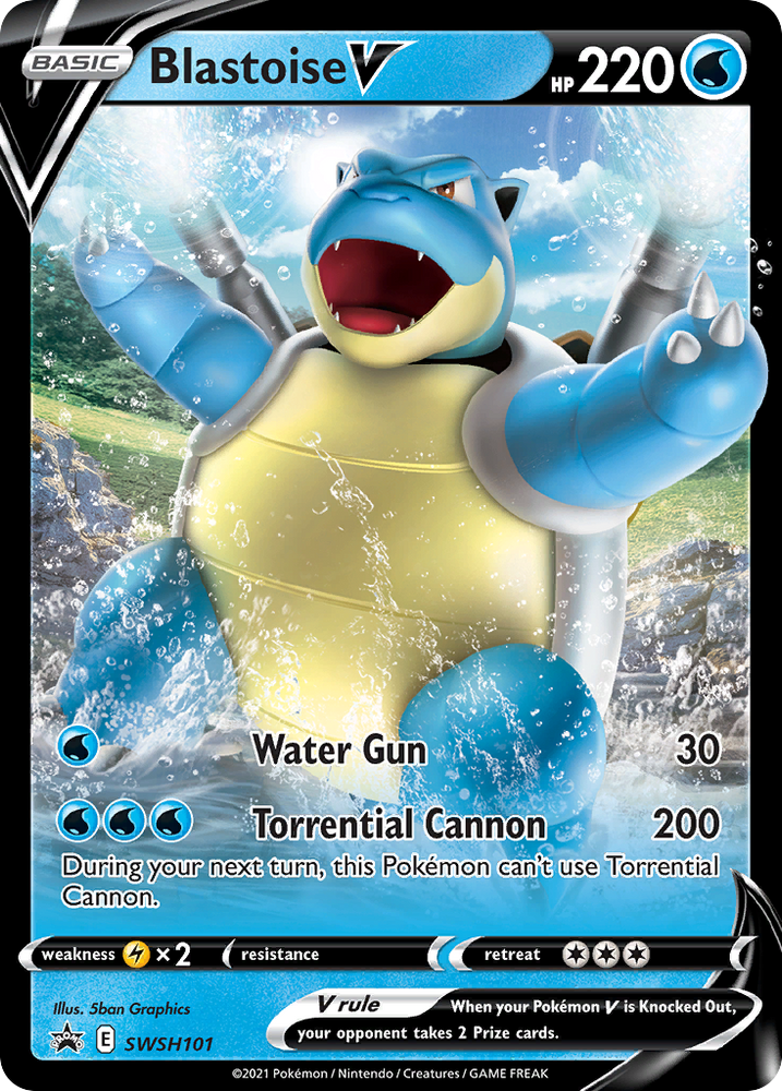 Blastoise V (SWSH101) [Épée et Bouclier : Promos Black Star] 