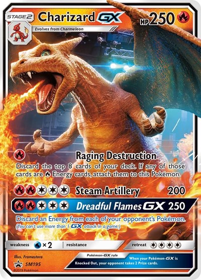 Charizard GX - SM195 (SM Promos) Near Mint Holofoil
