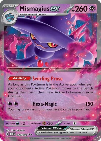 Mismagius ex - 036 (ME02: Phantasmal Flames) Near Mint Holofoil - Nick Nack's Full Frontal Attack