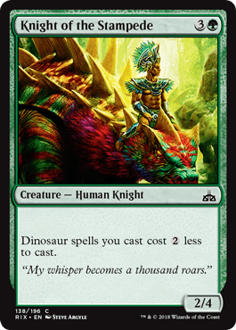 Knight of the Stampede (Rivals of Ixalan) Near Mint - Nick Nack's Full Frontal Attack