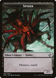 Spider // Icingdeath, Frost Tongue Double-face Token [Dungeons &amp; Dragons: Adventures in the Forgotten Realms Tokens] 