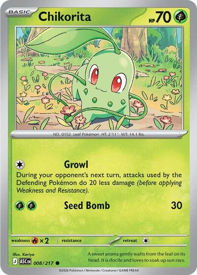 Chikorita (ME: Ascended Heroes) Near Mint - Nick Nack's Full Frontal Attack
