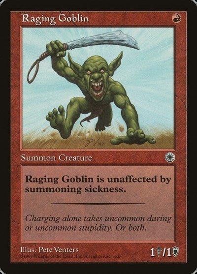 Raging Goblin (2) (Portal) Light Play - Nick Nack's Full Frontal Attack
