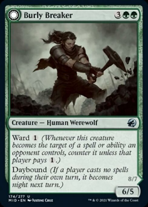 Burly Breaker / Dire - Strain Demolisher (Innistrad: Midnight Hunt) Near Mint - Nick Nack's Full Frontal Attack