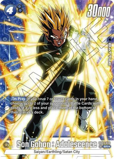 Son Gohan : Adolescence FB03-039 (Alternate Art) (Raging Roar) Near Mint Holofoil