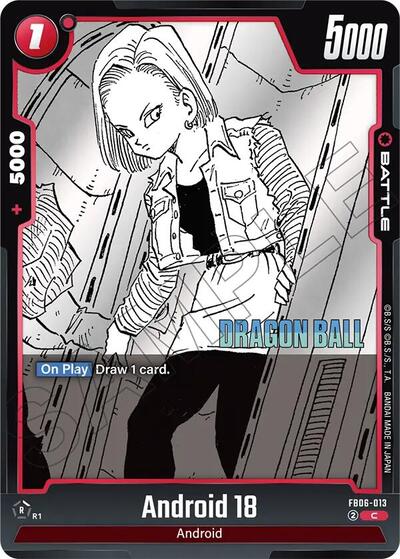 Android 18 FB06 - 013 (Manga Booster 02) Near Mint Holofoil - Nick Nack's Full Frontal Attack