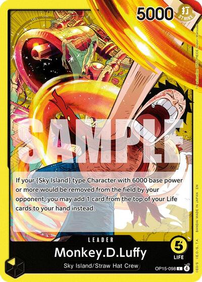 Monkey.D.Luffy (OP15 - 098) (Adventure on Kami's Island) Near Mint - Nick Nack's Full Frontal Attack