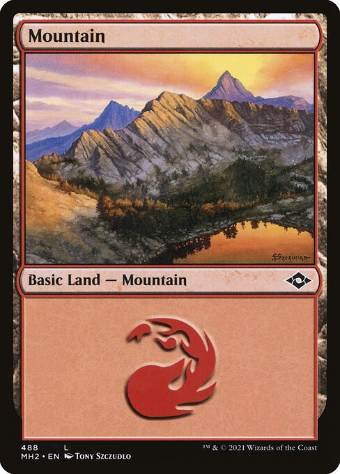 Mountain (488) (Foil Etched) (Modern Horizons 2) Near Mint Foil