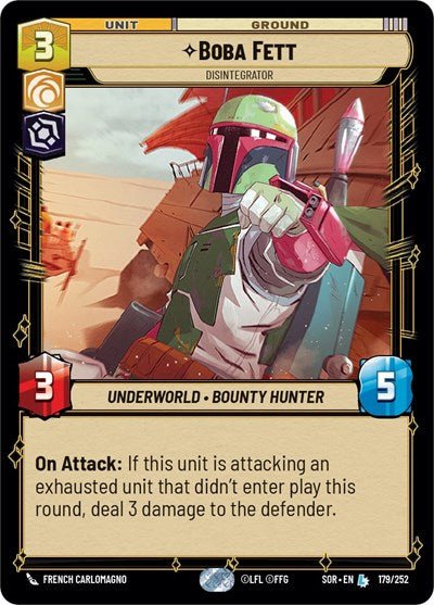 Boba Fett Disintegrator (Spark of Rebellion) Near Mint Foil - Nick Nack's Full Frontal Attack